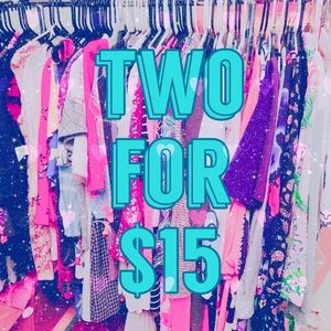 2 items for $15 Sale